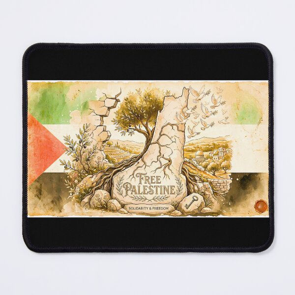 Item preview, Free Palestine - Solidarity and Freedom Vintage Watercolor Art designed and sold by AbulailArt.