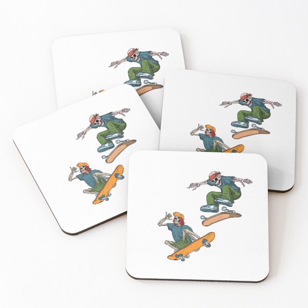 Item preview, Skateboarding Skeleton Characters Urban Street Art designed and sold by AchraffPrint.