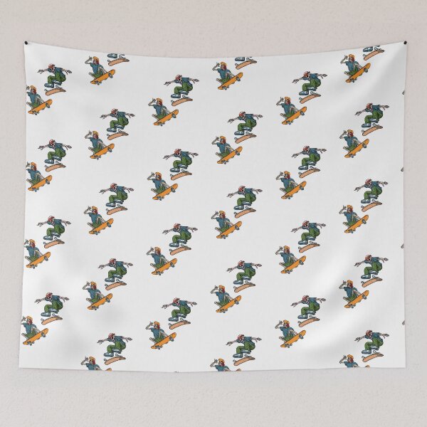 Item preview, Skateboarding Skeleton Characters Urban Street Art designed and sold by AchraffPrint.