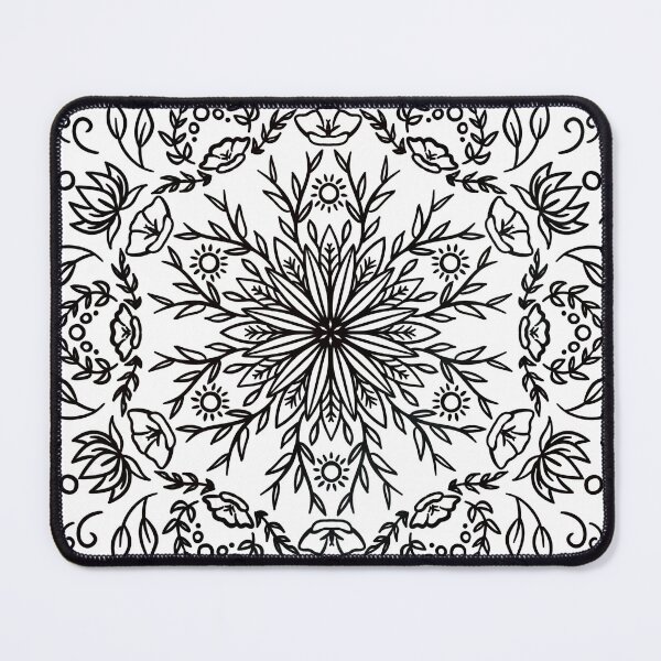 Item preview, Spring Blossom Mandala - Black designed and sold by halconiandesign.