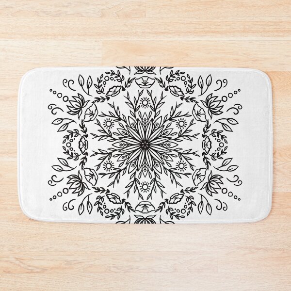 Item preview, Spring Blossom Mandala - Black designed and sold by halconiandesign.