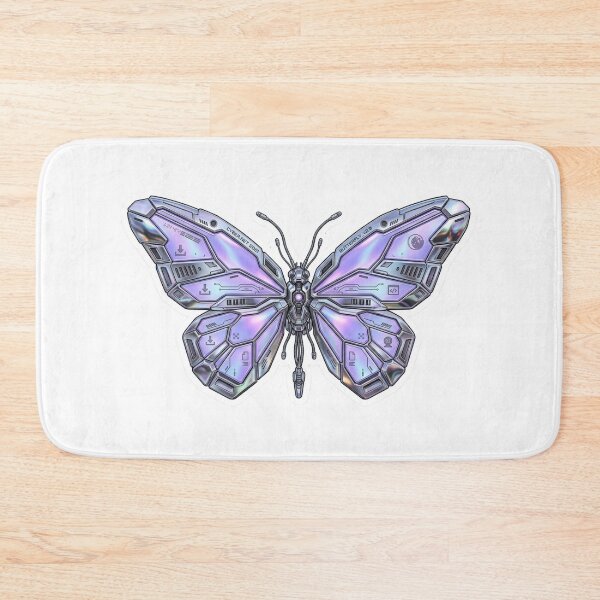 Item preview, Aesthetic Purple Tech Butterfly - Cyberpunk Butterfly Art designed and sold by JeevanStickers.