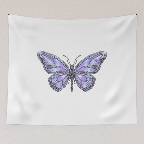 Item preview, Aesthetic Purple Tech Butterfly - Cyberpunk Butterfly Art designed and sold by JeevanStickers.