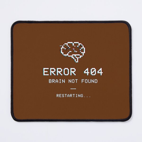Item preview, Error 404 Brain Not Found - Retro Glitch Meme T-Shirt designed and sold by JustResultsCo.