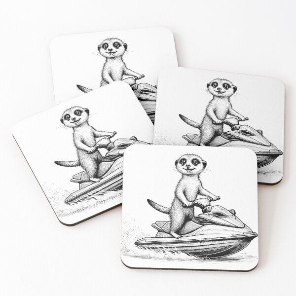 Item preview, meerkat's jet ski fun designed and sold by heptenart.