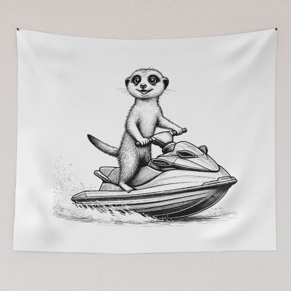 Item preview, meerkat's jet ski fun designed and sold by heptenart.