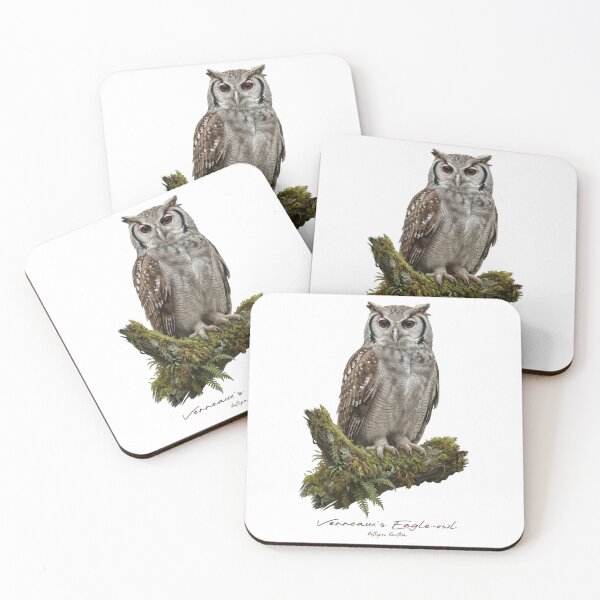 Item preview, Verreaux's Eagle-owl on Mossy Branch designed and sold by Takeda-art.