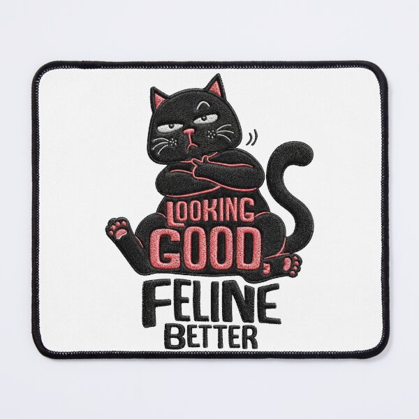 Item preview, Looking good Cat Embroidery designed and sold by LiuTiuuu.