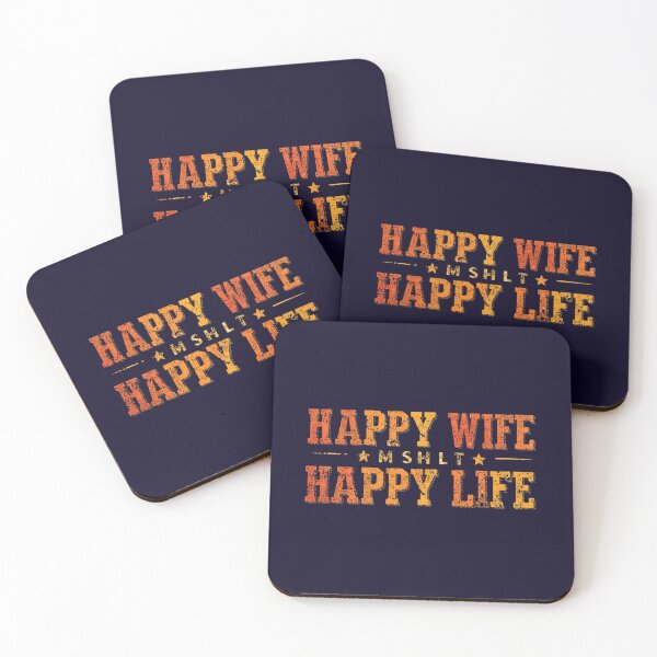 Item preview, Happy Wife Happy Life Classic Funny Marriage Quote Shirt  designed and sold by maxiprom.