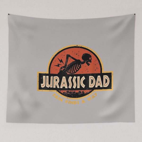 Item preview, Jurassic Dad Pain Finds A Way Funny Sarcastic Skeleton designed and sold by GreggRoss.
