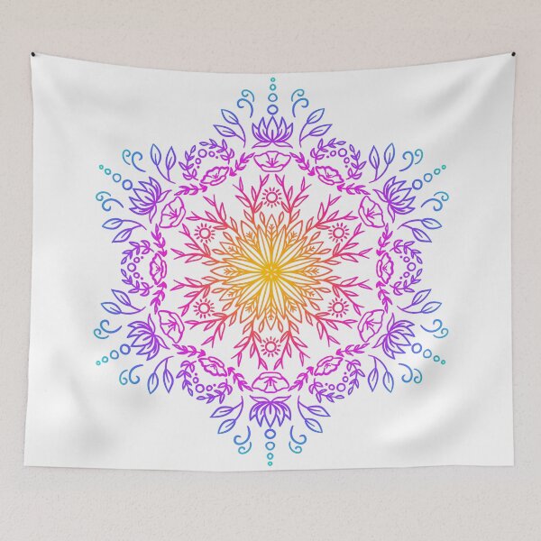 Item preview, Spring Blossom Mandala - Rainbow designed and sold by halconiandesign.