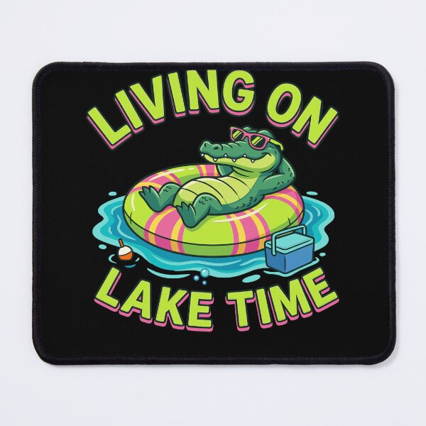 Item preview, Living On Lake Time Funny Alligator Inner Tube designed and sold by KroghDs.