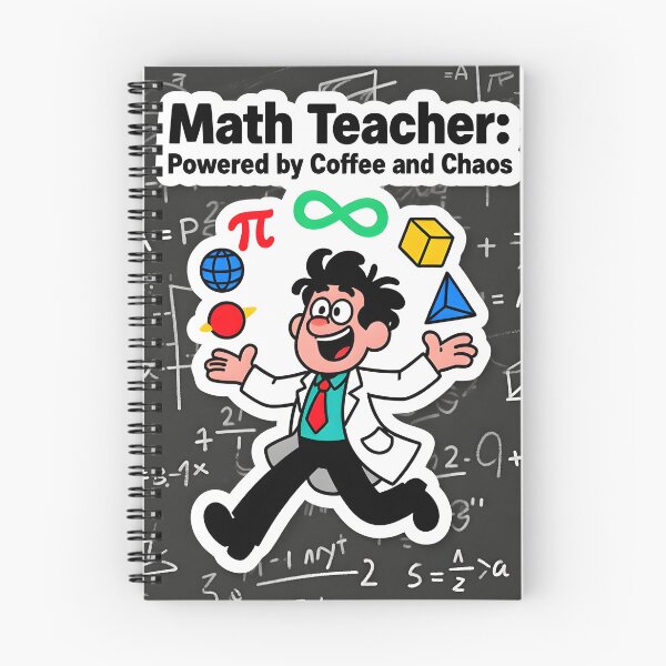 Item preview, Funny Math Teacher Sticker - Powered by Coffee & Chaos Gift designed and sold by Vajid Designs .