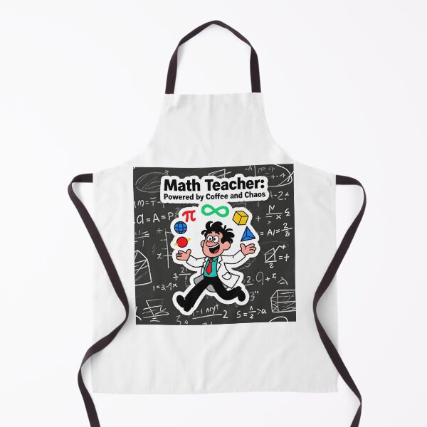 Item preview, Funny Math Teacher Sticker - Powered by Coffee & Chaos Gift designed and sold by Vajid Designs .