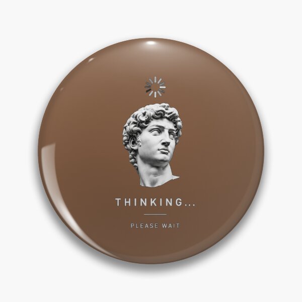 Item preview, Thinking Please Wait - Minimal Roman Statue Aesthetic Tee designed and sold by JustResultsCo.