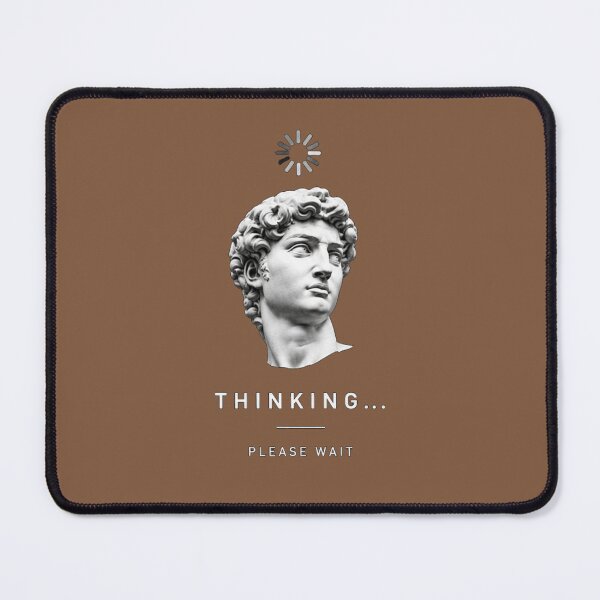 Item preview, Thinking Please Wait - Minimal Roman Statue Aesthetic Tee designed and sold by JustResultsCo.