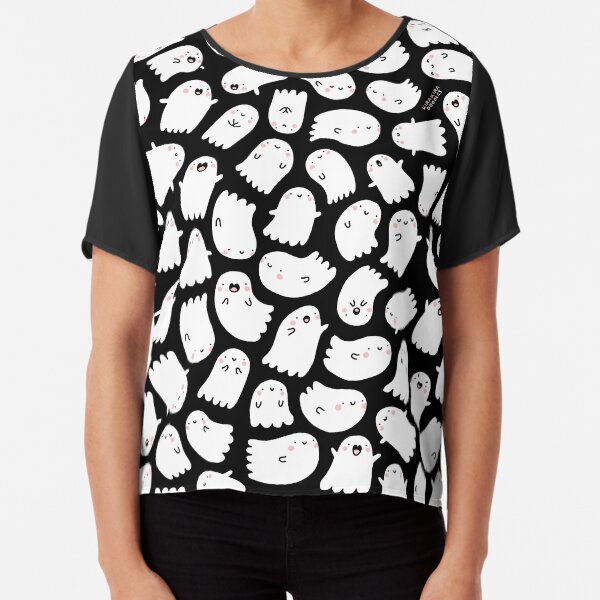 Spooky Kawaii Ghosts Chiffon Top