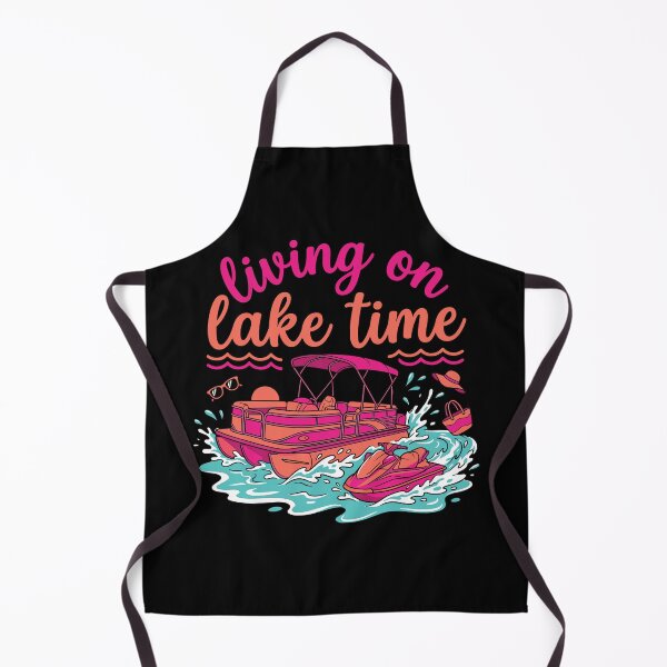 Item preview, Preppy Pink Pontoon Boat Living On Lake Time designed and sold by KroghDs.