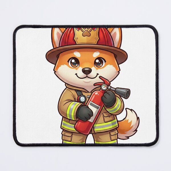 Item preview, Cute Shiba Inu Firefighter Dog Rescue designed and sold by TheDailyShape.