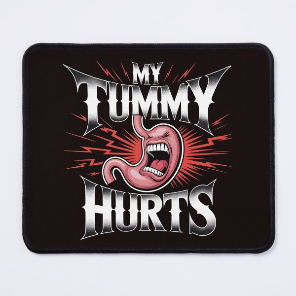 Item preview, My Tummy Hurts Retro Style Stomach Pain Humor Design designed and sold by Redgiant87x.
