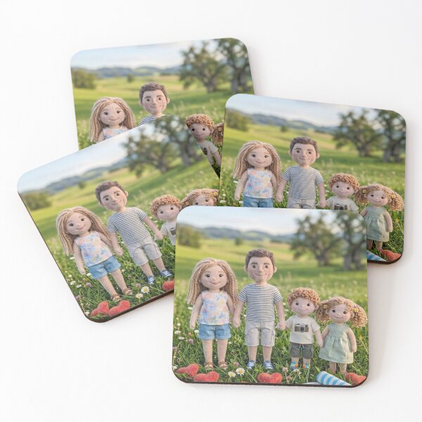 Item preview, Felt Family Picnic in the Flower Meadow designed and sold by CVND-Studio.