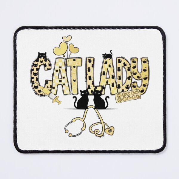 Item preview, Cat Lady Nurse - Leopard Print Medical Professional Art designed and sold by PeplumiArt.