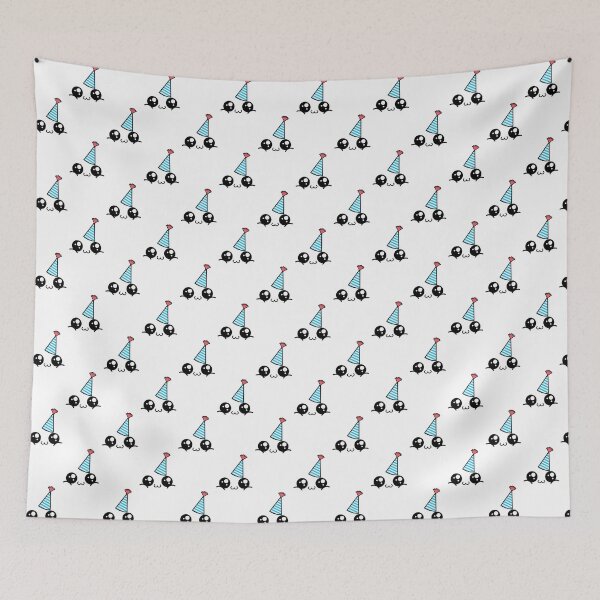 Item preview, Cute kawaii happy owo face with birthday hat pattern designed and sold by BlushyPrint.