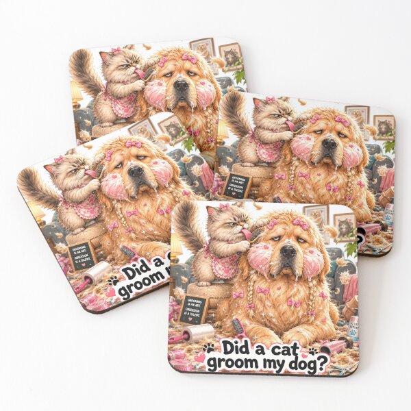 Item preview, Did a Cat Groom My Dog? – Funny Overprotective Cat Meme Design designed and sold by MarekoraStudio.