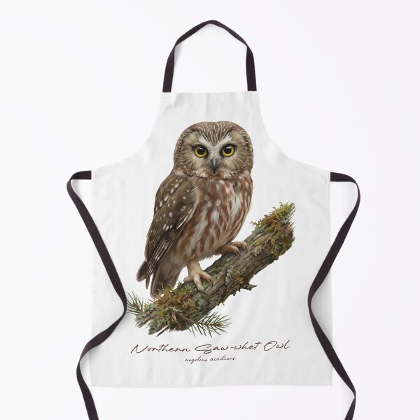 Item preview, Northern Saw-whet Owl on Mossy Branch designed and sold by Takeda-art.