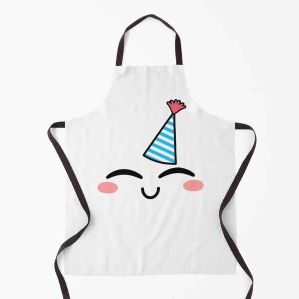 Item preview, Cute kawaii blushing joyful face with birthday hat designed and sold by BlushyPrint.