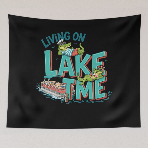 Item preview, Funny Alligator Pontoon Boat Lake Life designed and sold by KroghDs.