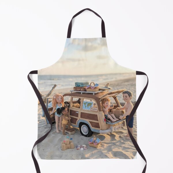 Item preview, Felt Family Beach Adventure - Vintage Surf Van designed and sold by CVND-Studio.