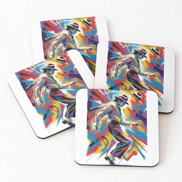 Item preview, Vibrant MJ Smooth Criminal Pop Art - Colorful Dance Illustration designed and sold by ExploreAura Studio.