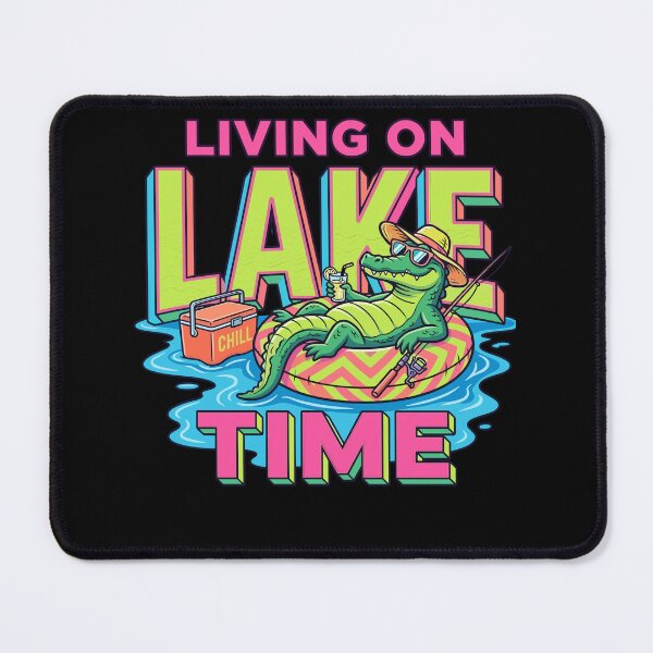 Item preview, Living On Lake Time Funny Alligator Fishing designed and sold by KroghDs.