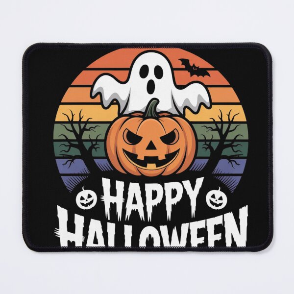 Item preview, Retro Ghost and Jack-O-Lantern Happy Halloween designed and sold by Bold Border Studio..