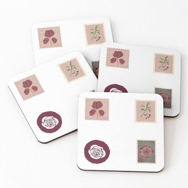 Item preview, Vintage Botanical Postage Stamps - Aesthetic Floral Illustrations designed and sold by Trendilicious .