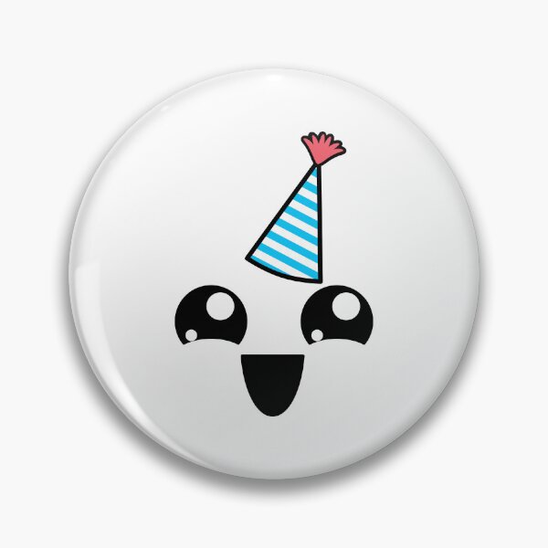 Item preview, Sweet kawaii happy face with birthday hat designed and sold by BlushyPrint.