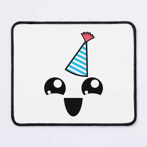 Item preview, Sweet kawaii happy face with birthday hat designed and sold by BlushyPrint.