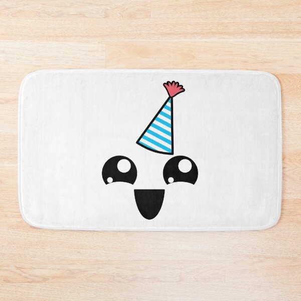 Item preview, Sweet kawaii happy face with birthday hat designed and sold by BlushyPrint.