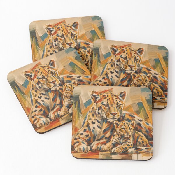 Item preview, Abstract Leopard with Cub Art designed and sold by giachem99.