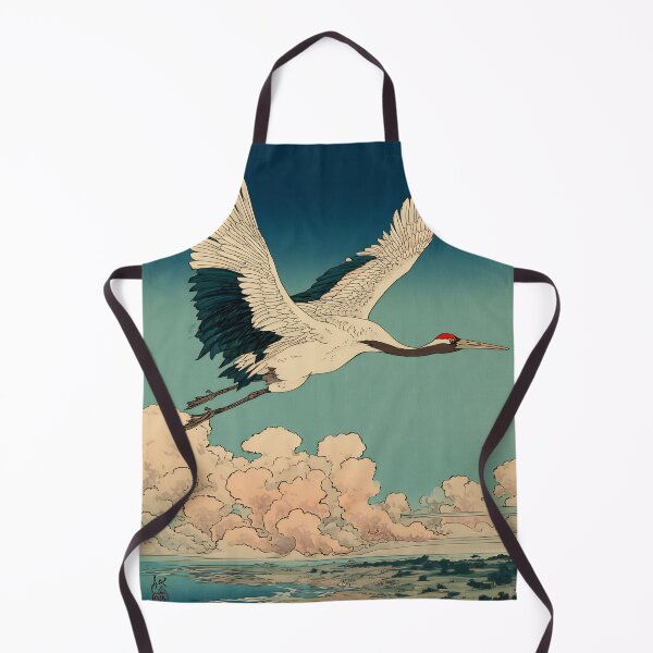Item preview, Japanese Crane - Japandi Ukiyo e Painting designed and sold by KJNihonDesigner.