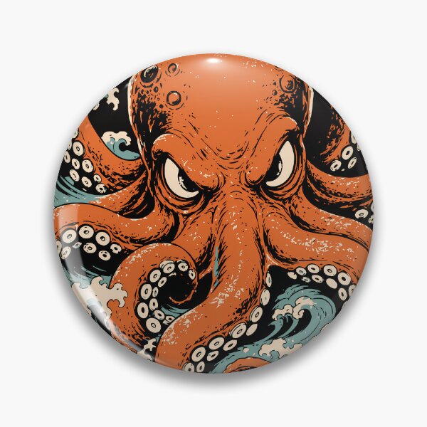 Artikelvorschau, Vintage Kraken Ocean Waves entworfen und verkauft von AwesomeBeyondLimits.