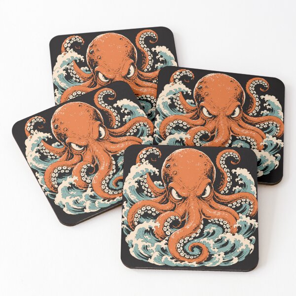 Item preview, Vintage Kraken Ocean Waves designed and sold by AwesomeBeyondLimits.