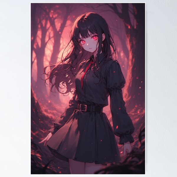 Item preview, Mysterious Anime Vampire Girl - Red Forest designed and sold by ArtsJulian.