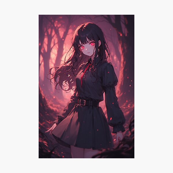 Artikelvorschau, Mysteriöses Anime-Vampirmädchen – Roter Wald entworfen und verkauft von ArtsJulian.