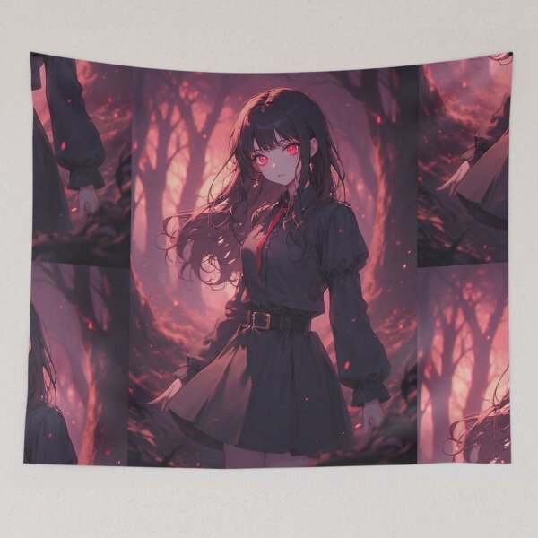 Item preview, Mysterious Anime Vampire Girl - Red Forest designed and sold by ArtsJulian.