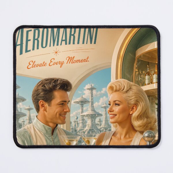 Item preview, Wall Art - Postcard - Aeromartini Retro-Futuristic Toast designed and sold by ForeverPrintsOK.
