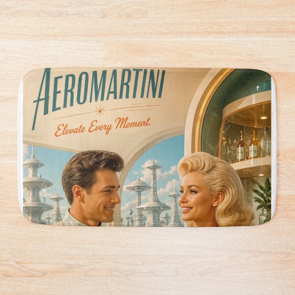 Item preview, Wall Art - Postcard - Aeromartini Retro-Futuristic Toast designed and sold by ForeverPrintsOK.