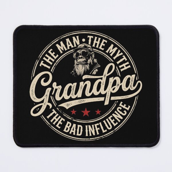 Item preview, The Man The Myth Grandpa The Bad Influence Funny Monkey Art designed and sold by VGAfanatic.
