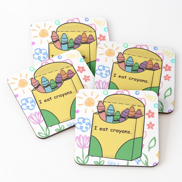 Item preview, “I eat crayons” funny teacher school design designed and sold by EmsideOutCrafts.